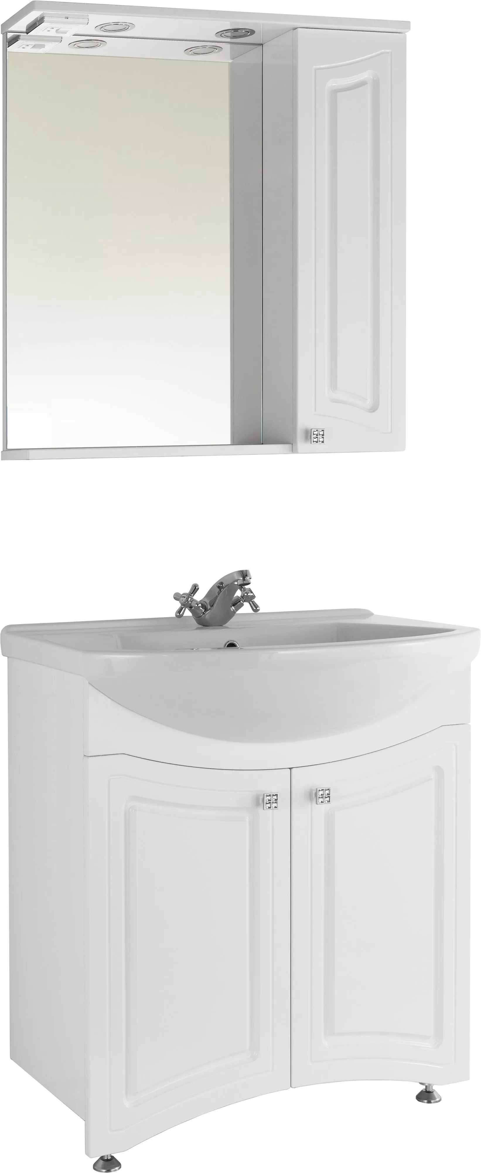 Мебель для ванной Vod-Ok Адам 75 белая, размер 75, цвет белый - фото 1