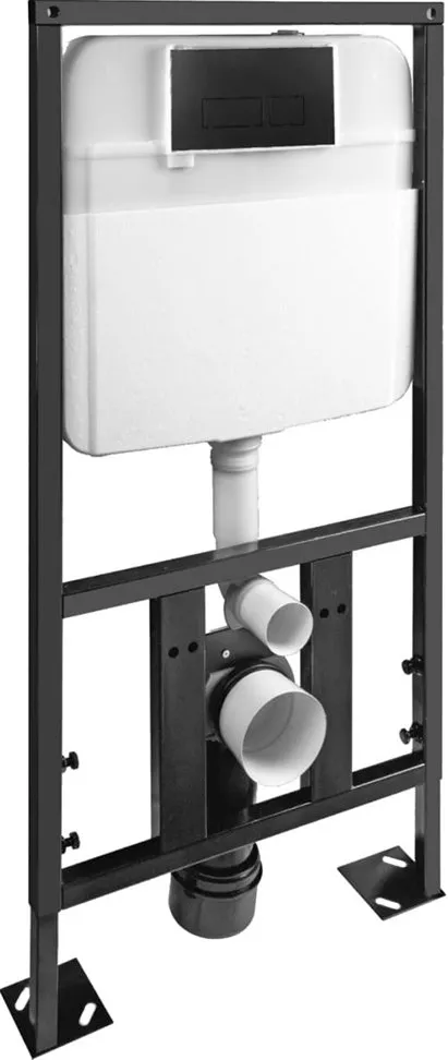 Система инсталляции для унитазов SantiLine SL-04 с кнопкой смыва, цвет черный