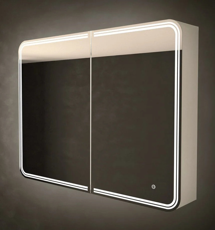 Зеркало-шкаф Art&Max Verona 90х80 белое с подсветкой