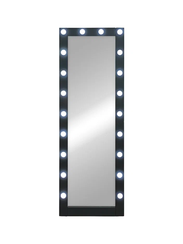 Зеркало напольное CONTINENT Vanity 60х175 с подсветкой черный ЗГП45 - фото 1