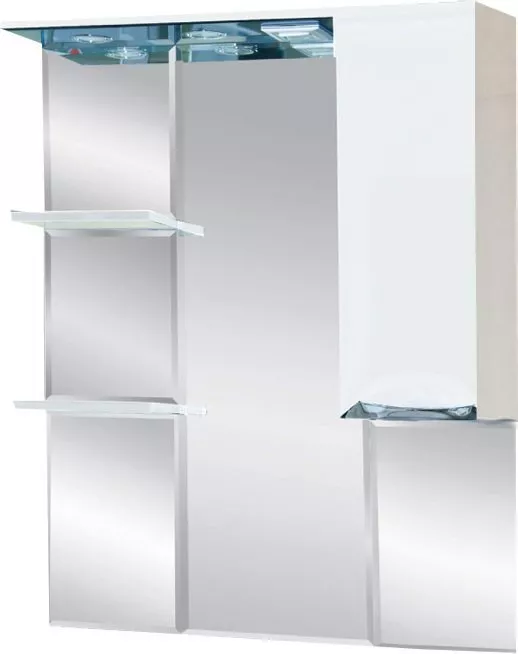 Зеркало-шкаф Misty Жасмин 85 с подсветкой, белая эмаль R, размер 85, цвет белый П-Жас02085-011СвП - фото 1